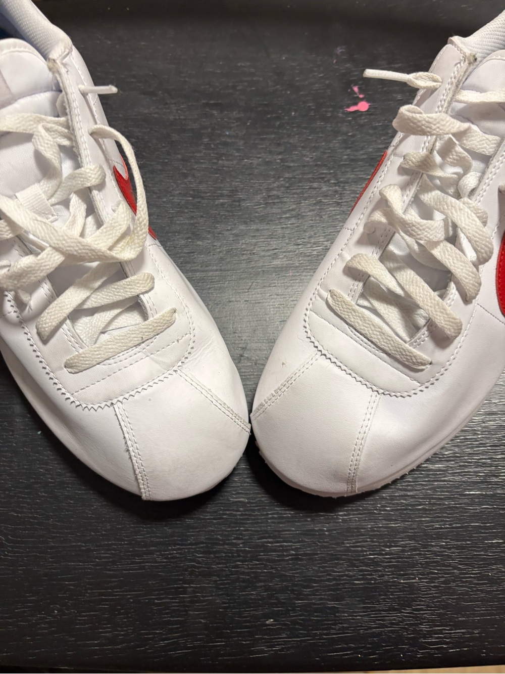 🔥⚡️Nike (Forrest Gump) Cortez White Sneakers with Red Swoosh⚡️🔥 - Picture 4 of 8